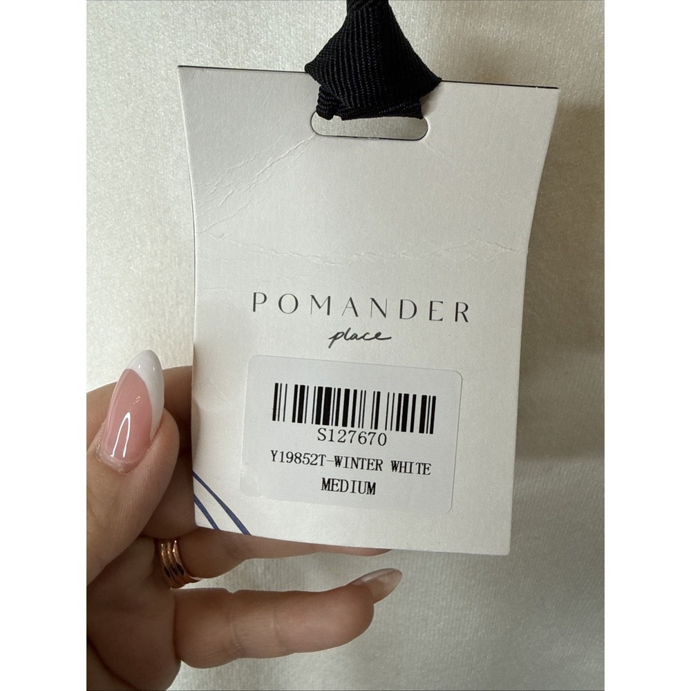 NEW Pomander Place Tuckernuck‎ Mini Sweater Dress M White Vivianne Turtleneck - Picture 5 of 8